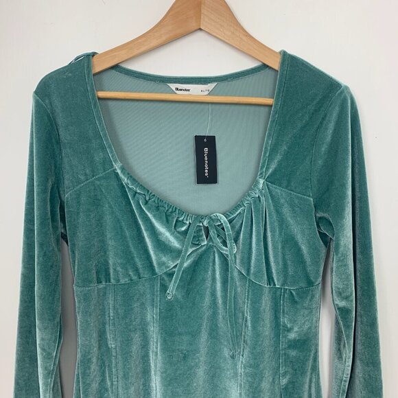 NWT Bluenotes Velour Corset Mini Dress - Picture 7 of 10